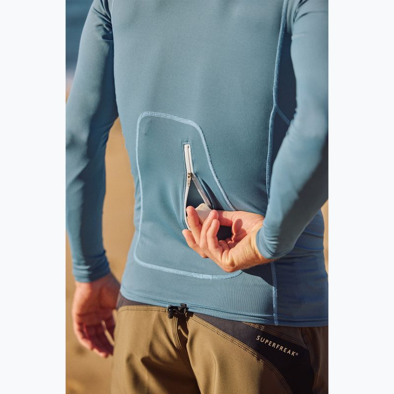 Férfi úszó hosszú ujjú felső O'Neill Hyperfreak Skins Rash Guard Hooded blue fusion/blue fusion 9