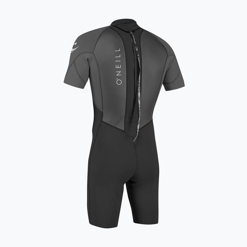 Férfi úszóruha O'Neill Reactor-2 2mm Back Zip SS Spring HJ5 black/graphite 2