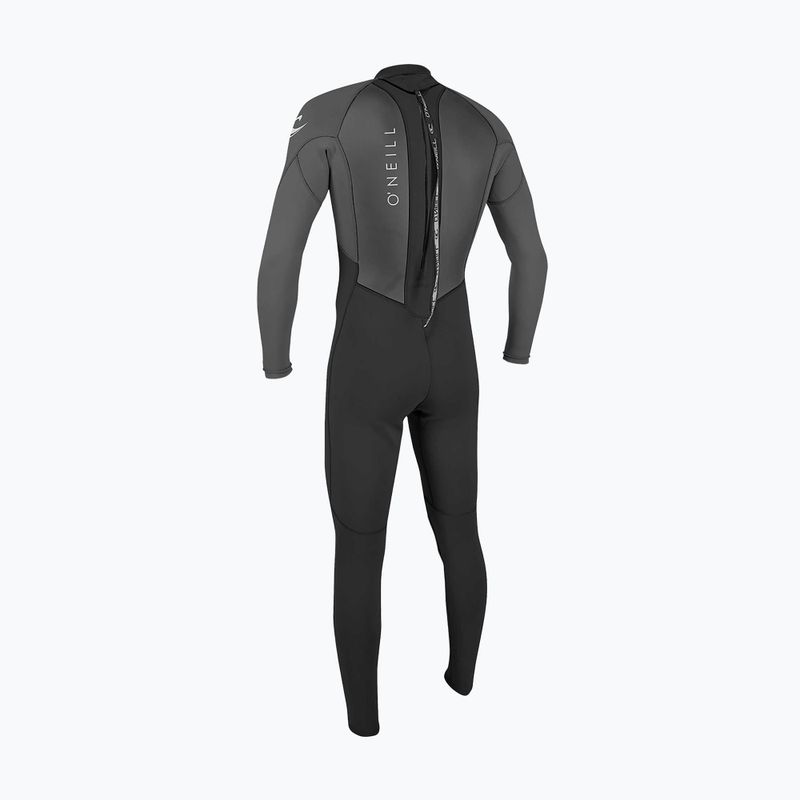 Férfi úszóruha O'Neill Reactor-2 3/2 mm Back Zip Full black/graphite 2