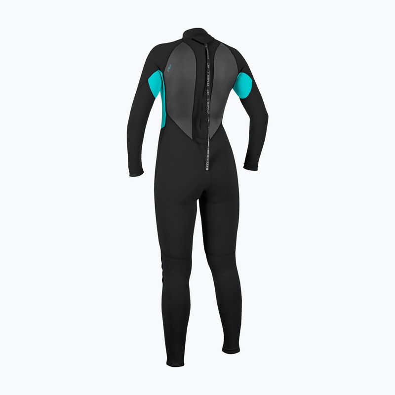 Női úszóruha O'Neill Reactor-2 3/2 mm Back Zip Full black/light aqua 2