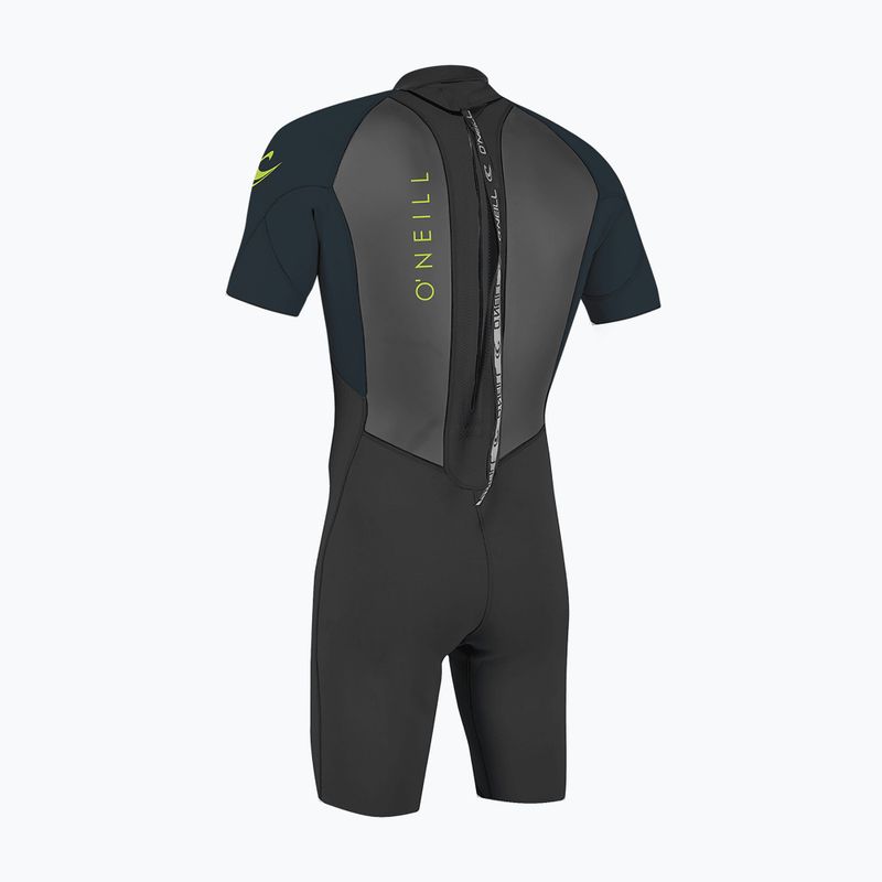 Gyerek úszóruha O'Neill Youth Reactor-2 2mm Back Zip SS Spring black/slate 2
