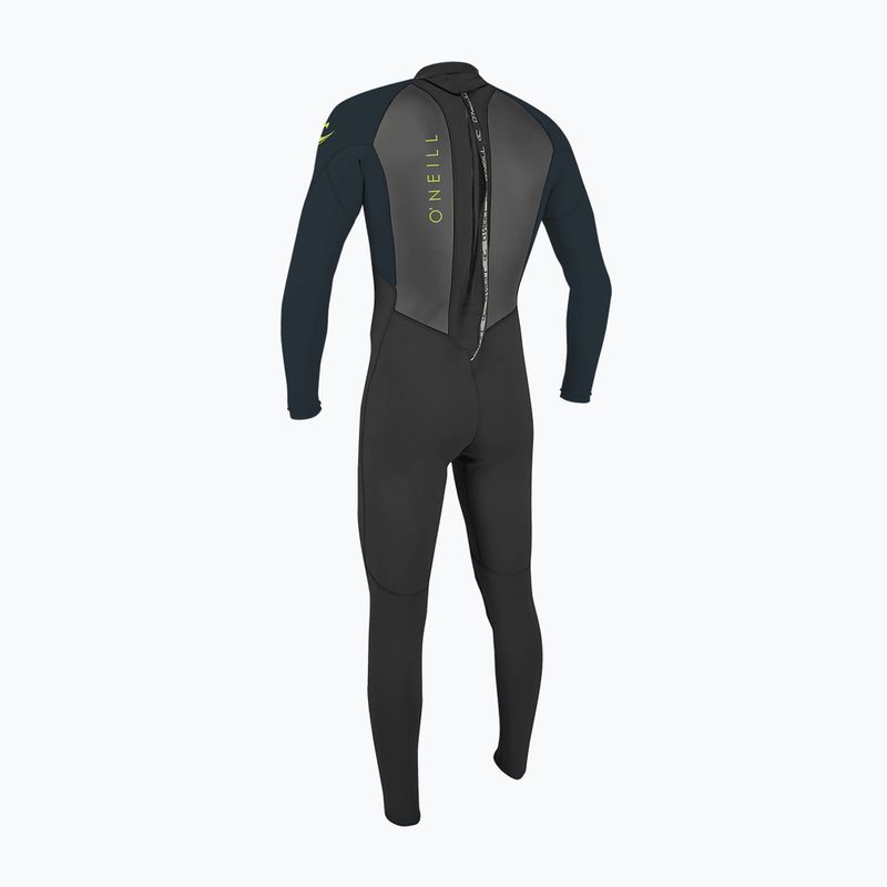Gyerek úszóruha O'Neill Youth Reactor-2 3/2 Back Zip Full black/slate 2