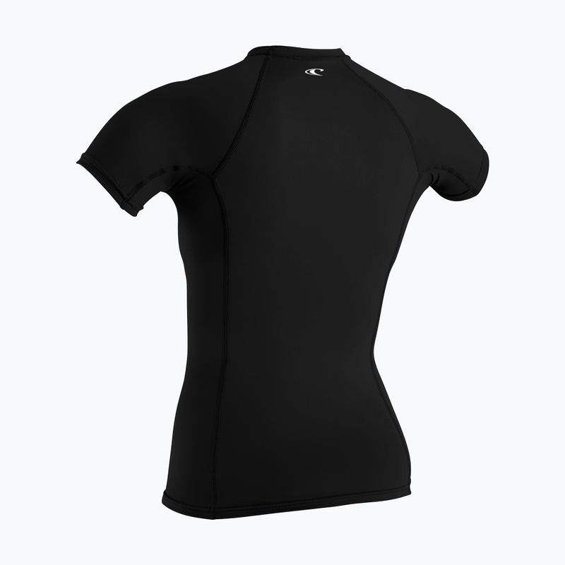Női úszó póló O'Neill Basic Skins Rash Guard SS black 2