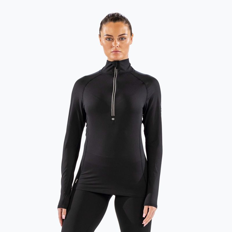 Női termoaktív pulóver Surfanic Cozy Zip Neck fekete