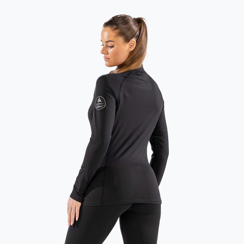 Női termoaktív pulóver Surfanic Cozy Zip Neck fekete 3