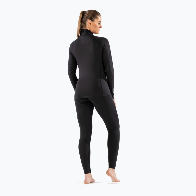 Női termoaktív pulóver Surfanic Cozy Zip Neck fekete 4