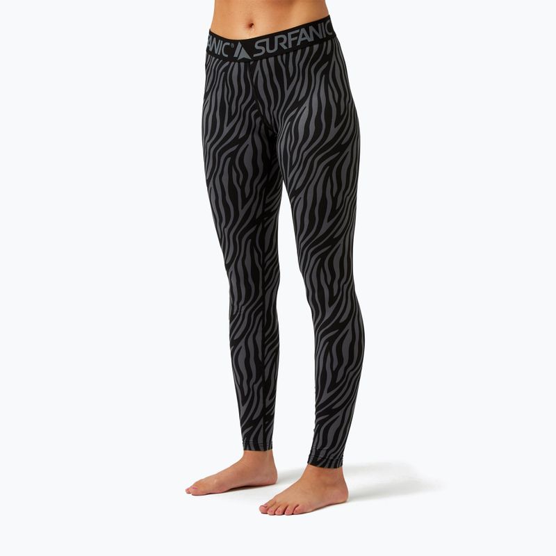 Női termoaktív nadrág Surfanic Cozy Limited Edition Long John black zebra