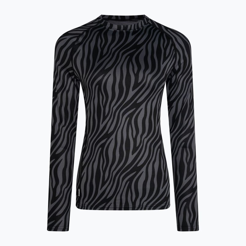 Női termoaktív felső Surfanic Cozy Limited Edition Crew Neck black zebra 4
