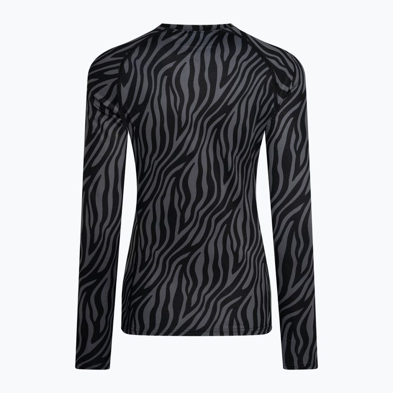 Női Surfanic Cozy Limited Edition Crew Neck termikus hosszú ujjú fekete zebra 5