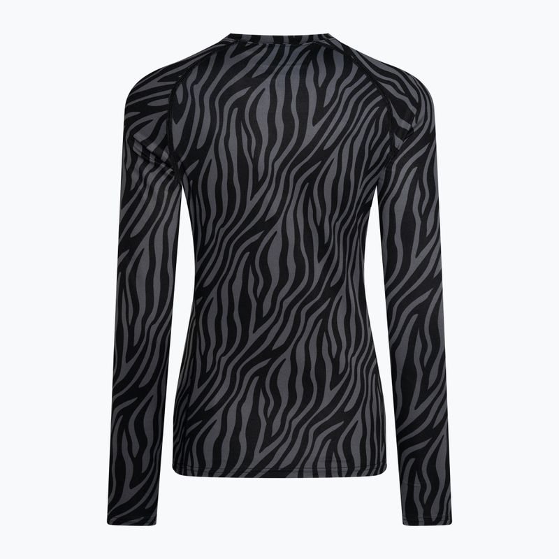 Női termoaktív felső Surfanic Cozy Limited Edition Crew Neck black zebra 5