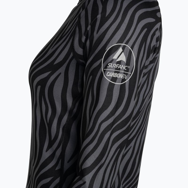 Női termoaktív felső Surfanic Cozy Limited Edition Crew Neck black zebra 7