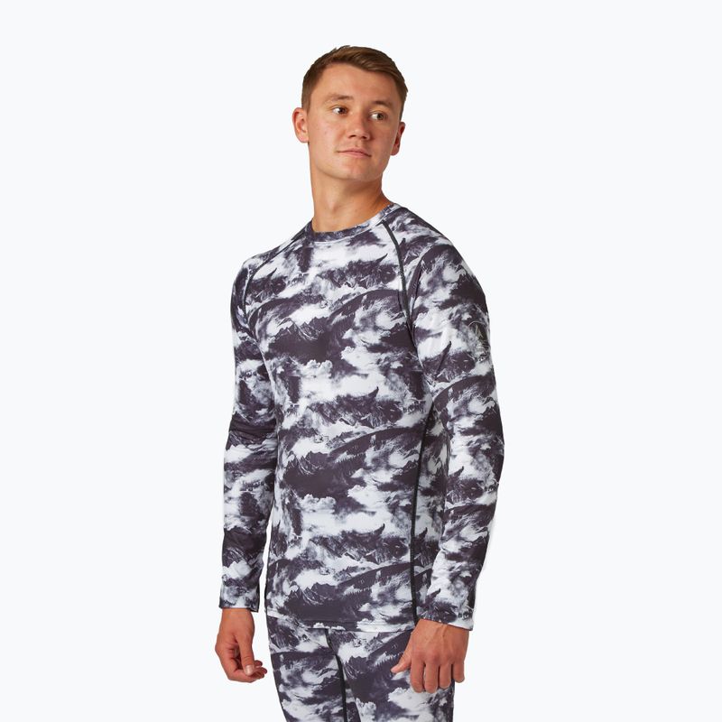 Férfi termoaktív felső Surfanic Bodyfit Limited Edition Crew Neck white out print