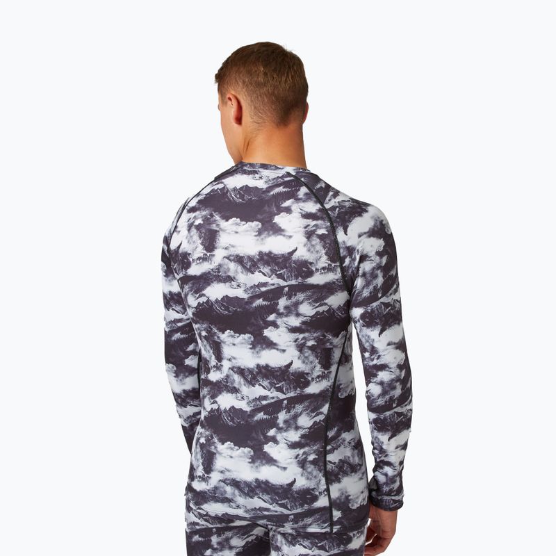 Férfi termoaktív felső Surfanic Bodyfit Limited Edition Crew Neck white out print 3