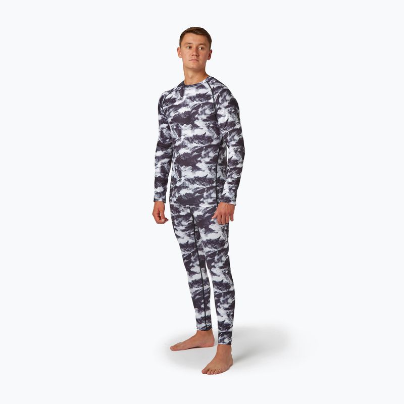 Férfi Surfanic Bodyfit Limited Edition Crew Neck termikus hosszú ujjú fehér nyomtatással 2