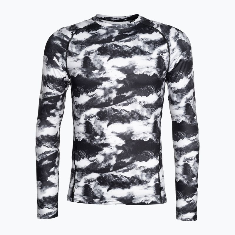 Férfi termoaktív felső Surfanic Bodyfit Limited Edition Crew Neck white out print 4