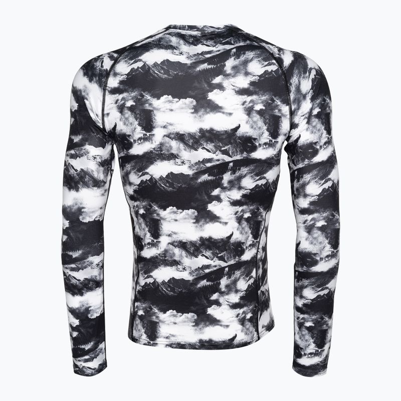 Férfi Surfanic Bodyfit Limited Edition Crew Neck termikus hosszú ujjú fehér nyomtatással 5