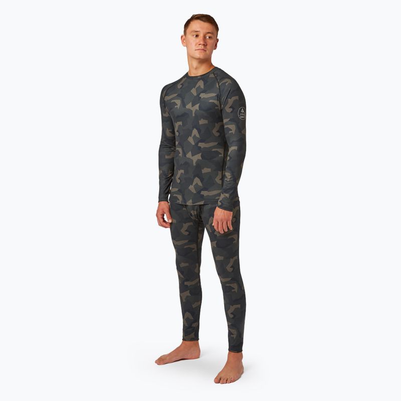 Férfi Surfanic Bodyfit Limited Edition Crew Neck erdei geo camo thermo hosszú ujjú 2