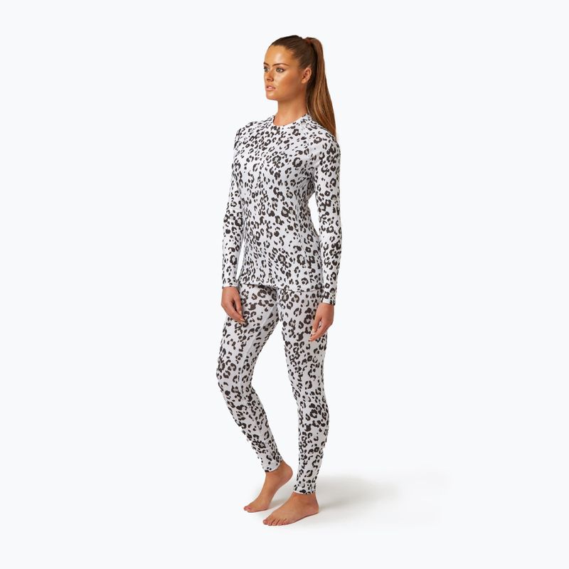 Női Surfanic Cozy Limited Edition Thermal hosszú ujjú Crew Neck hó leopárd 2