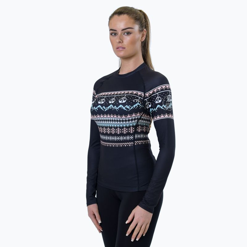 Női termoaktív pulóver Surfanic Cozy Limited Edition Crew Neck black fairisle