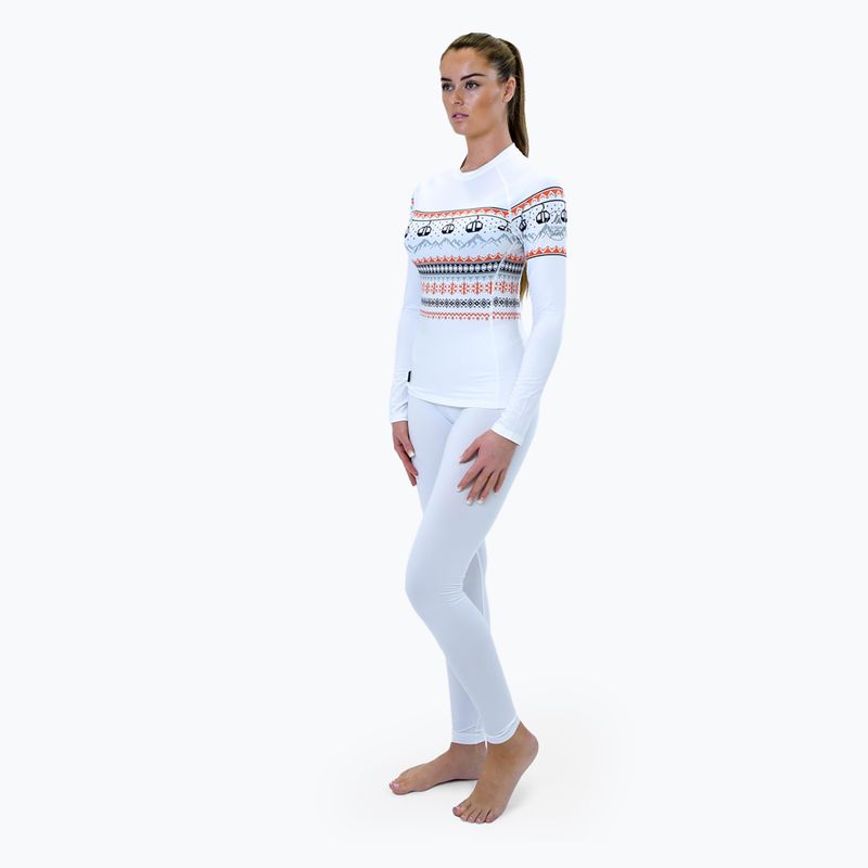 Női termoaktív pulóver Surfanic Cozy Limited Edition Crew Neck white fairisle 2