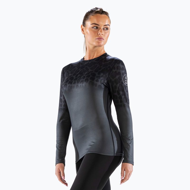 Női termoaktív pulóver Surfanic Cozy CarbonDri Limited Edition Crew Neck jet black
