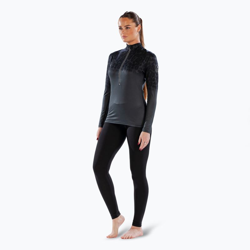 Női termoaktív pulóver Surfanic Cozy CarbonDri Limited Edition Zip Neck fekete 2
