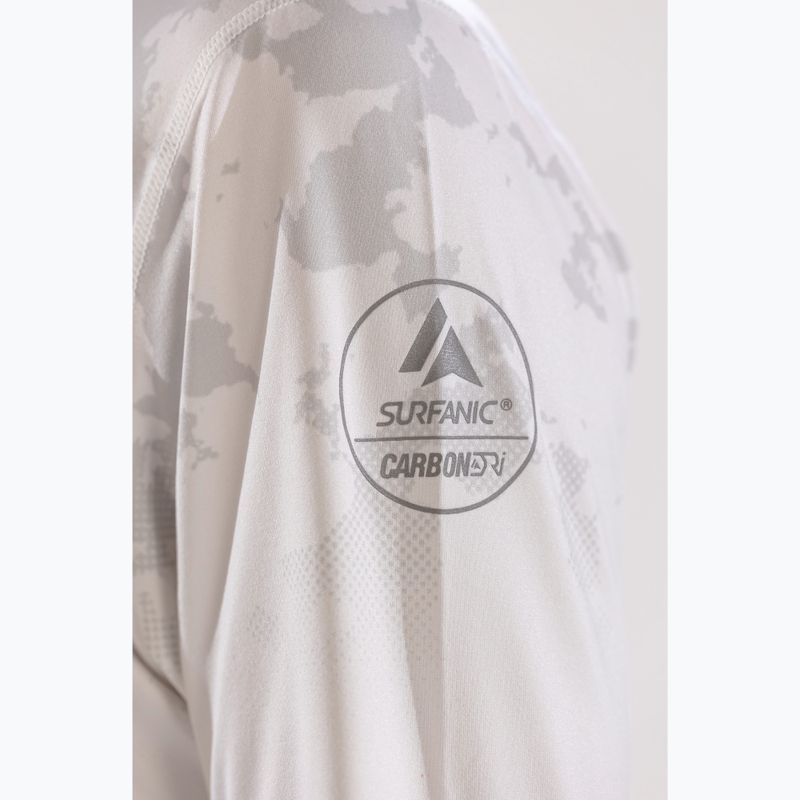 Férfi termoaktív felső Surfanic Bodyfit CarbonDri Limited Edition Zip Neck optic white 7
