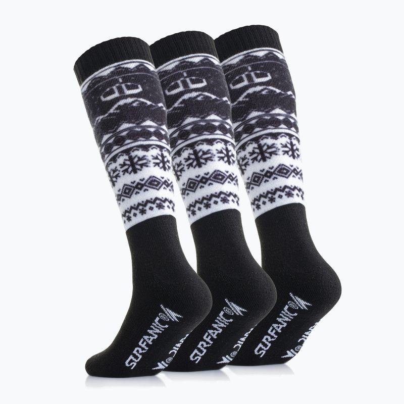 Sí zokni Surfanic Pro Tech  3 pár Fairisle black 3