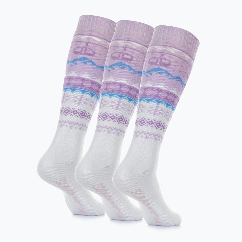 Sízokni Surfanic Pro Tech Fairisle 3 pár ice lilac 3
