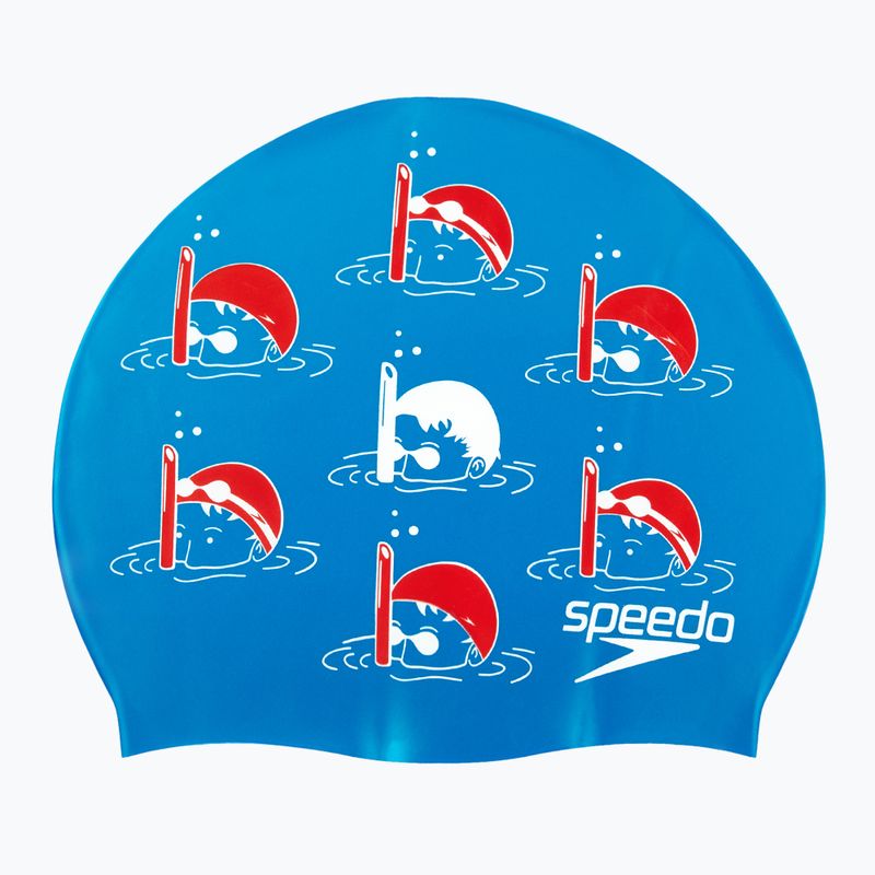 Speedo gyermek úszósapka Slogan Print kék