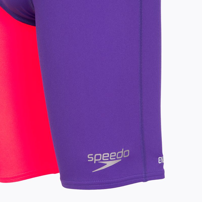 Speedo Endurance+ Magas derekú gyermek úszódzseki lila/piros 3