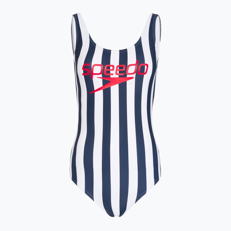 Speedo Ice Cream U-Back női egyrészes fürdőruha kék/fehér