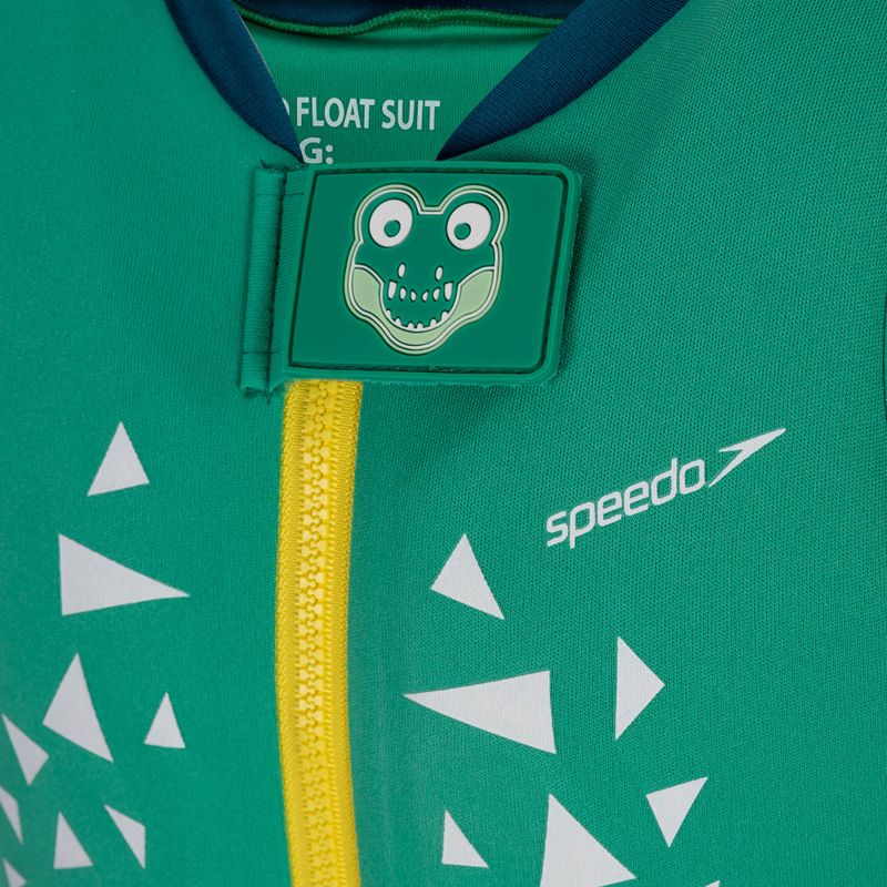 Speedo Croc Printed Float gyerek fürdőruha + mellény zöld 3