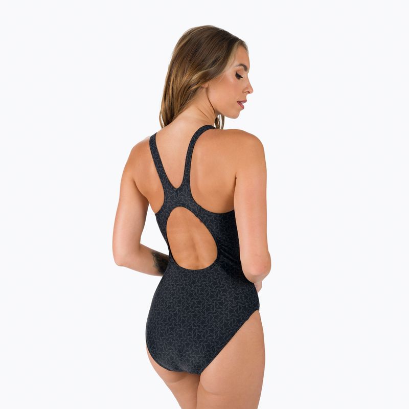 Speedo Boomstar Allover Muscleback női egyrészes fürdőruha fekete-szürke 68-122999023 6