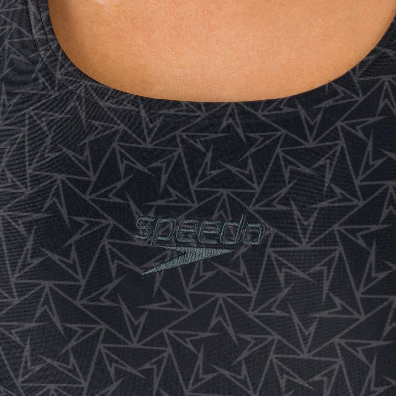 Speedo Boomstar Allover Muscleback női egyrészes fürdőruha fekete-szürke 68-122999023 7