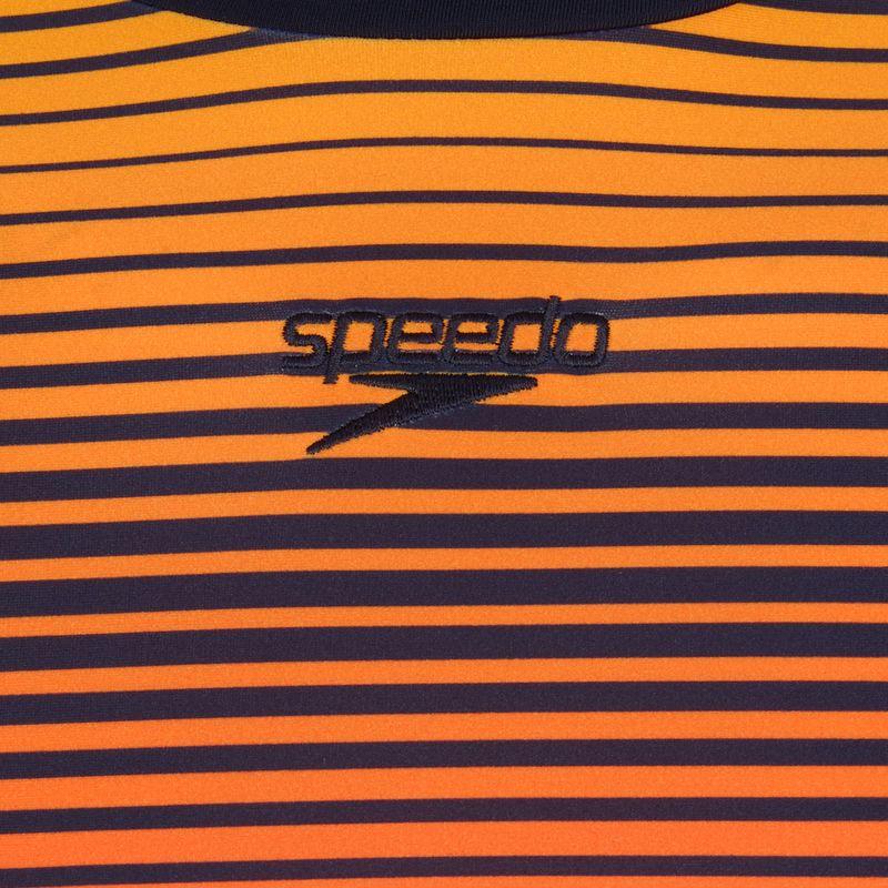 Speedo Női úszás hosszú ujjú Placement Wrap Back Top kék/narancs 3