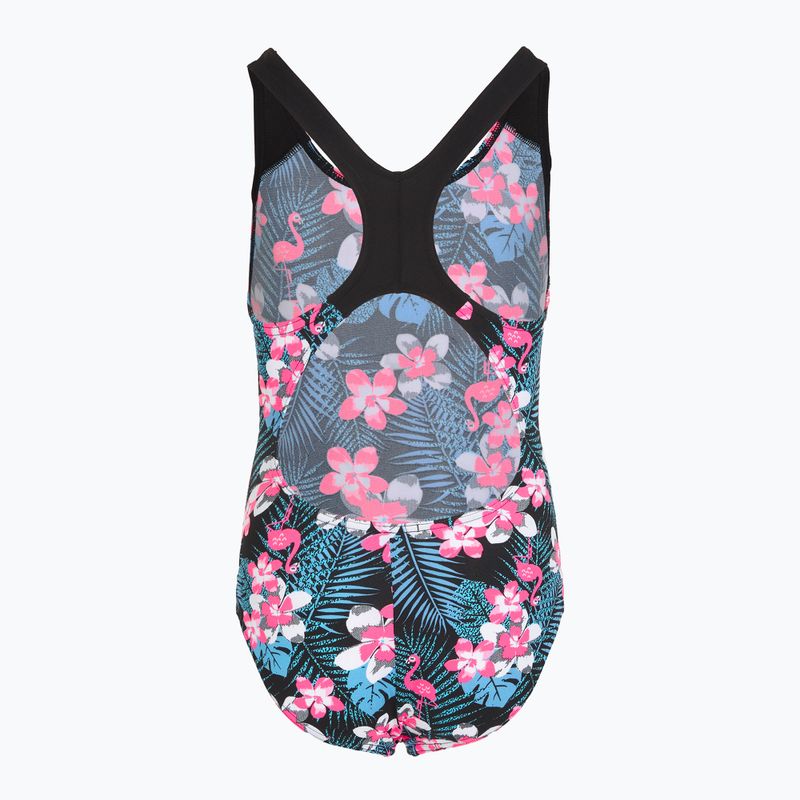 Speedo Allover Splashback kék/rózsaszín egyrészes gyermek fürdőruha 2