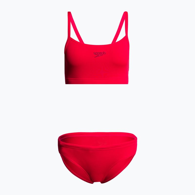 Női kétrészes fürdőruha Speedo Essential Endurance+ Thinstrap Bikini piros 126736446