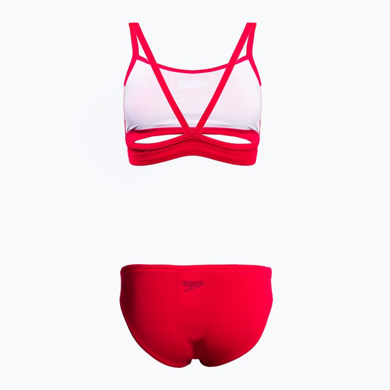 Női kétrészes fürdőruha Speedo Essential Endurance+ Thinstrap Bikini piros 126736446 2