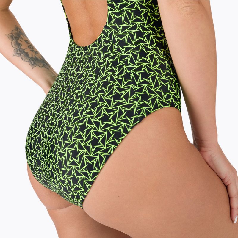 Speedo Boomstar Allover Muscleback női egyrészes fürdőruha fekete-sárga 68-12299A599 5