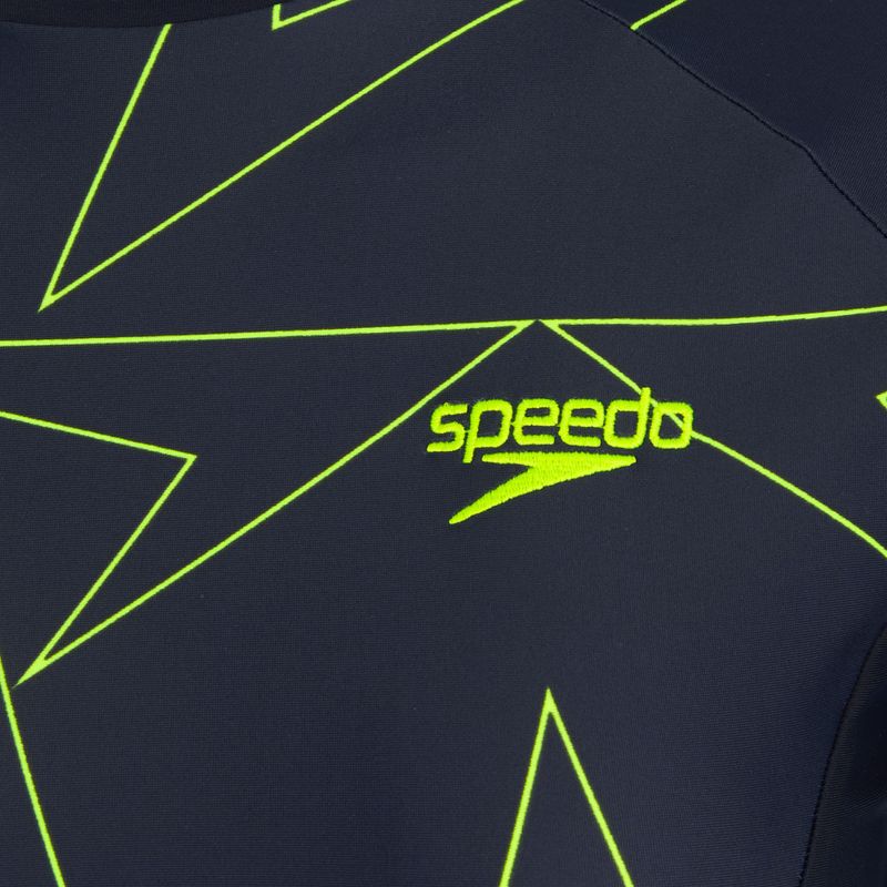 Speedo női úszópóló Boomstar Allover Rash Top kék 3