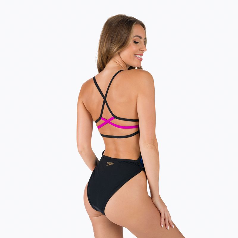 Speedo Ribbonback női egyrészes fürdőruha fekete 68-11717F333 3