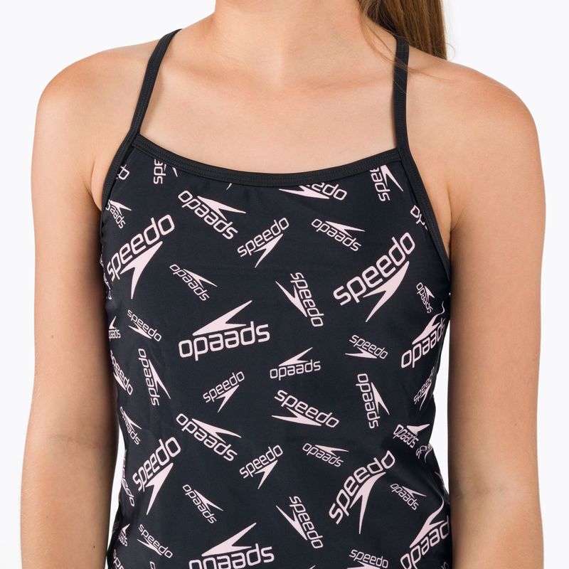 Speedo Printed Tie-Back Tankini Black 68-12380F390 Gyermek kétrészes fürdőruha 7