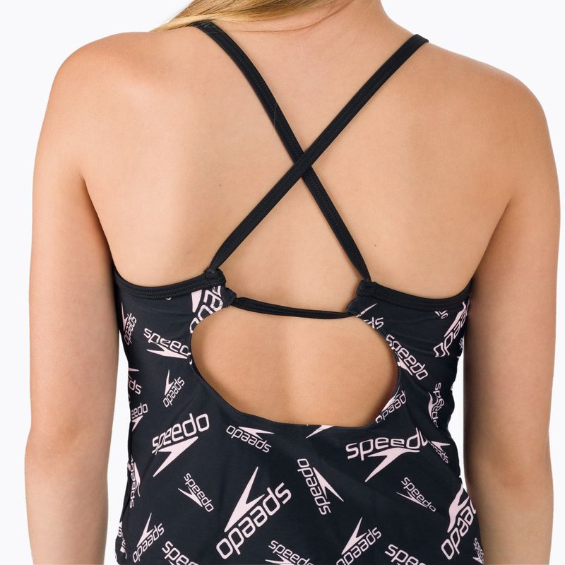 Speedo Printed Tie-Back Tankini Black 68-12380F390 Gyermek kétrészes fürdőruha 8