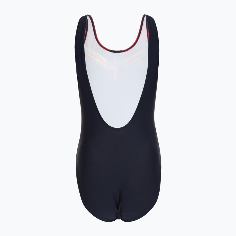 Speedo női egyrészes fürdőruha Digital Placement U-Back kék/piros 2