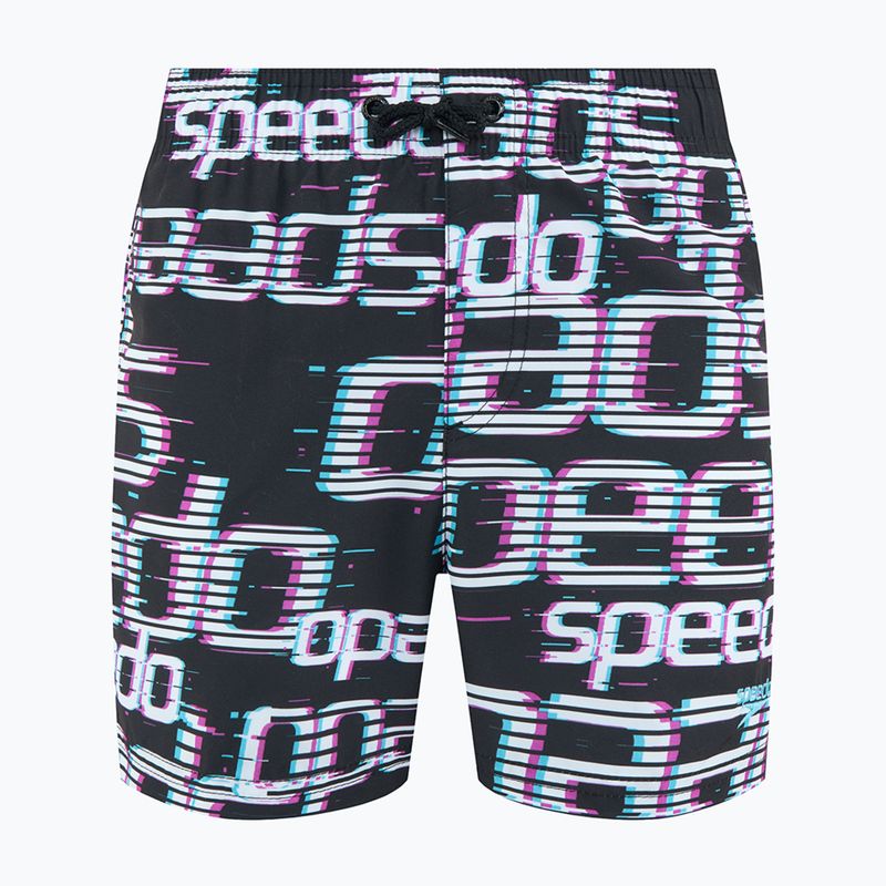 Gyerek fürdőnadrág Speedo Printed 13" logo black / white / diva