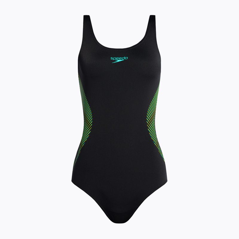 Speedo Placement Muscleback női egyrészes fürdőruha fekete 68-08694