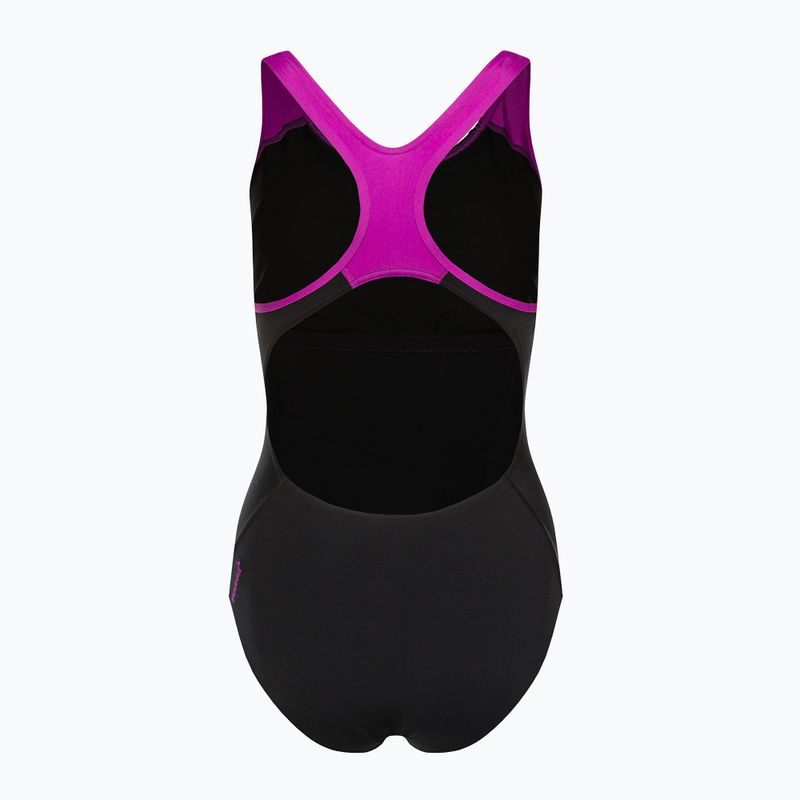 Speedo Placement Laneback női egyrészes fürdőruha fekete és rózsaszín 11389C733 2