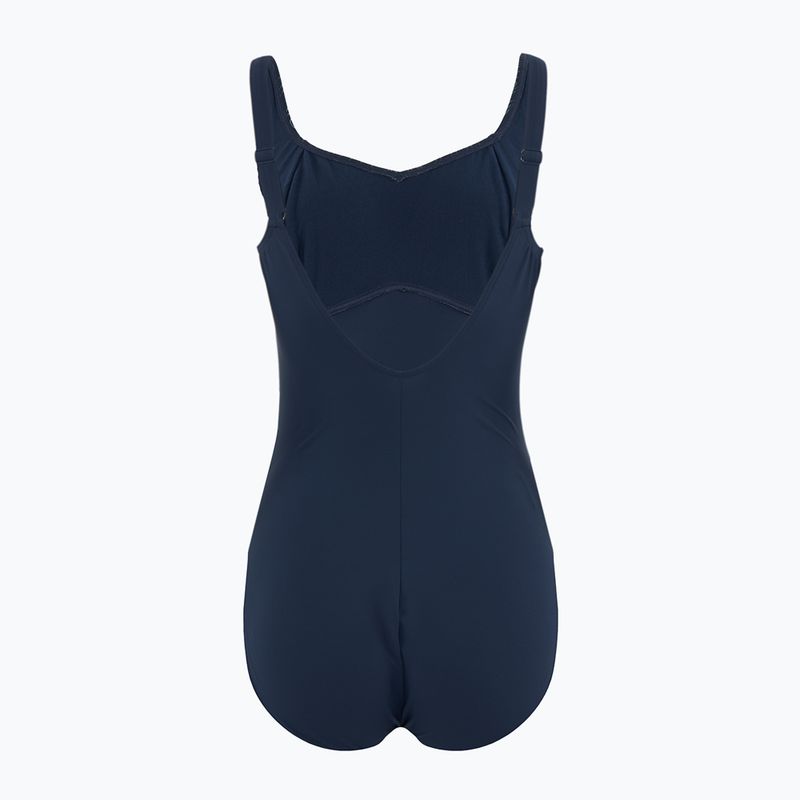 Női egyrészes fürdőruha Speedo ContourLustre Printed true navy / white / usa charcoal 2