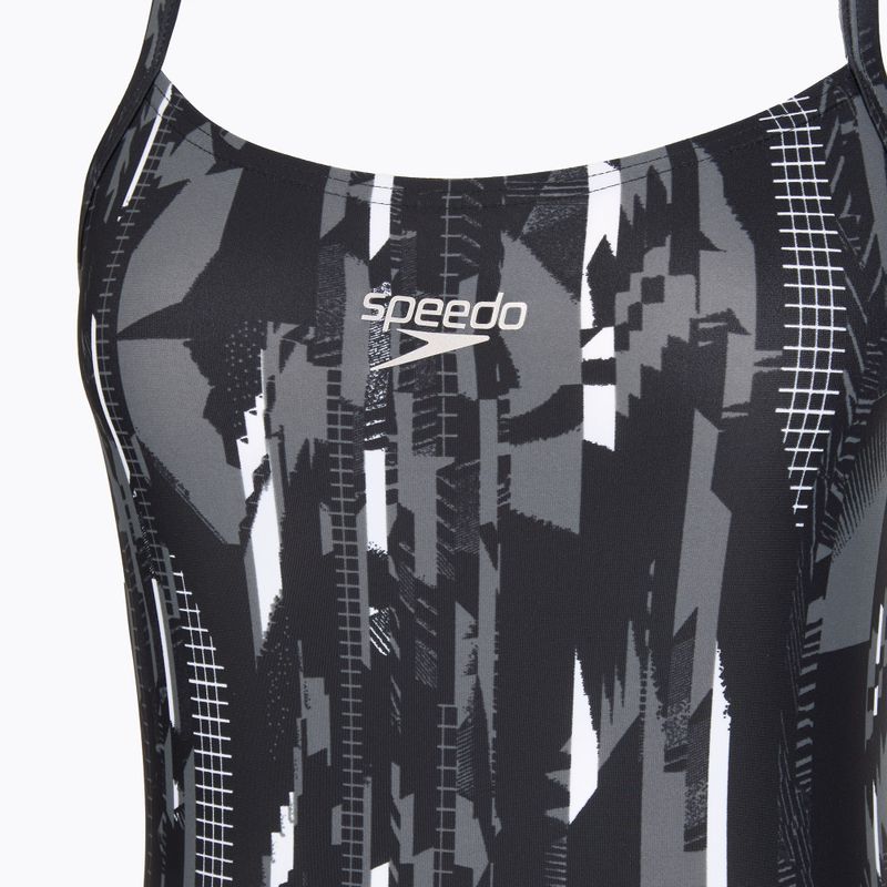 Speedo női egyrészes fürdőruha Allover Rippleback fekete 3